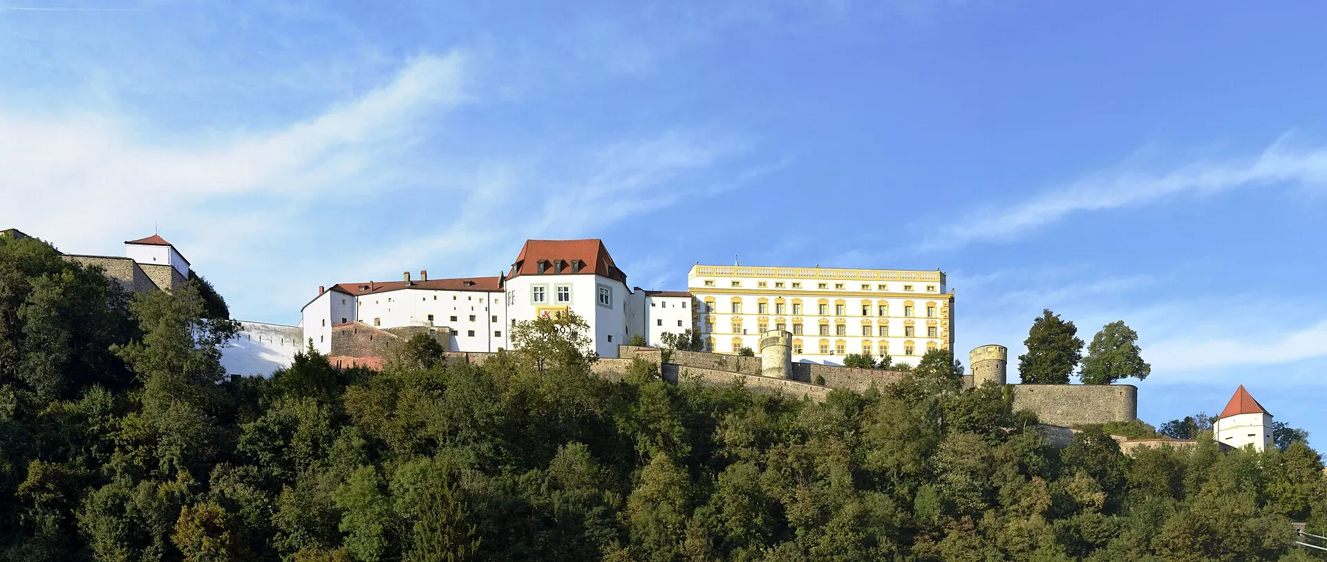 Veste Oberhaus hoch über dem Zusammenfluss in Passau